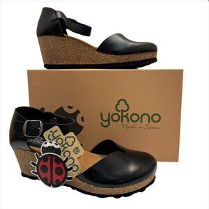 NEW Yokono🐞 Made in Spain Mary Jane Wedge Sandals - Leather Size: 8